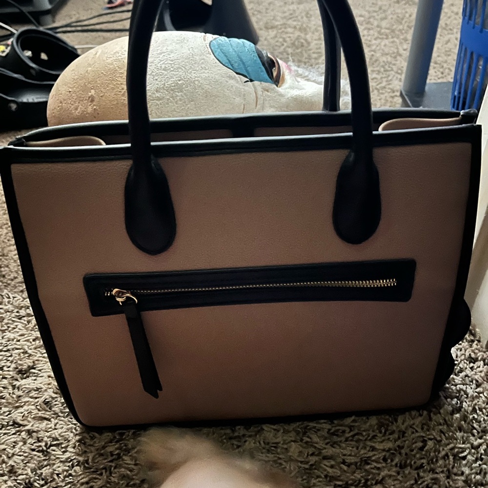 Elegant Tan and Black Women's Tote Bag